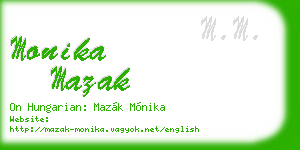 monika mazak business card