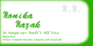 monika mazak business card